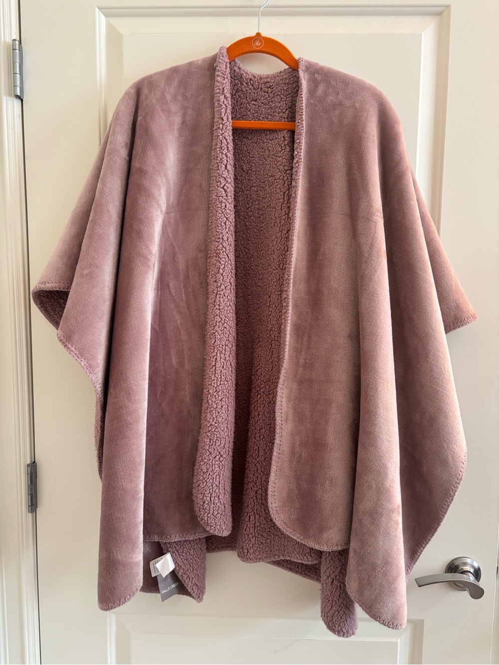 Falls Creek Plush Sherpa Ruana in Dusty Mauve